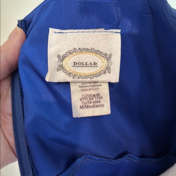 Dollar Blue Sleeveless Midi Dress Formal Elegant Flowy Women's Size M - Picture 2 of 14